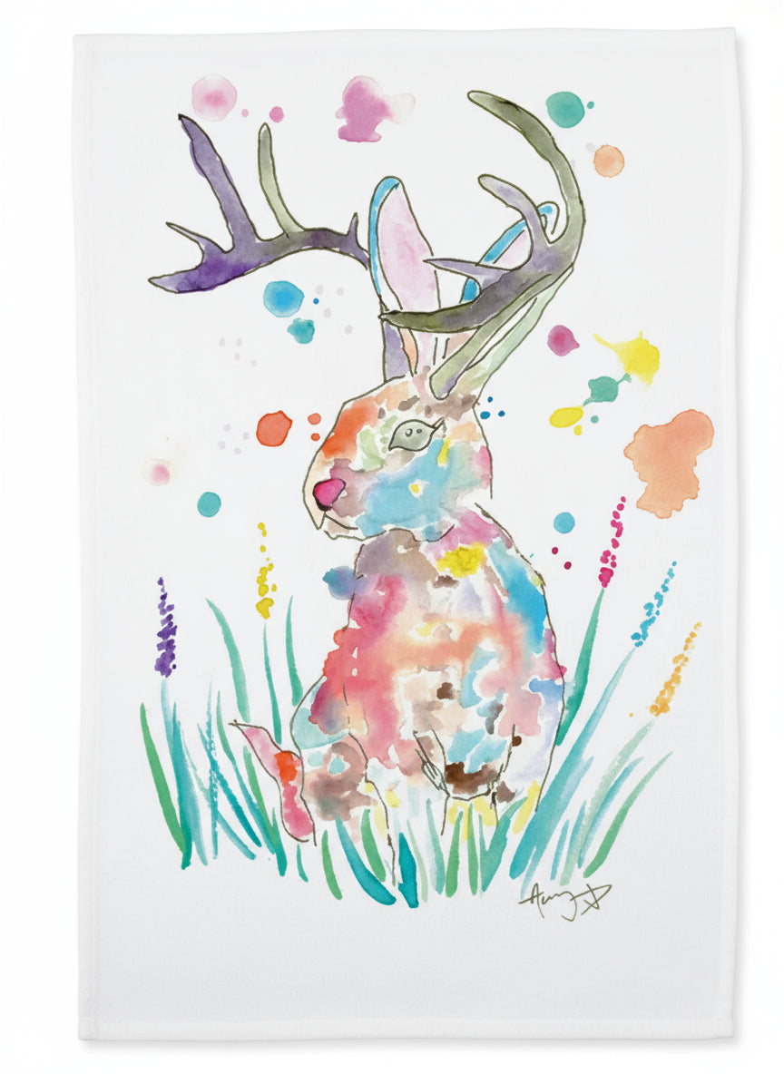 Tea Towel Western Mountain Jackalope