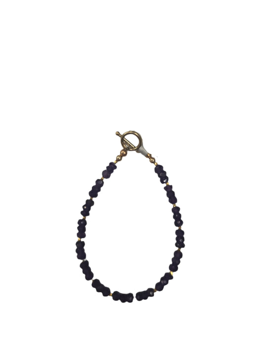 Dark Amethyst Faceted Bracelet - GF
