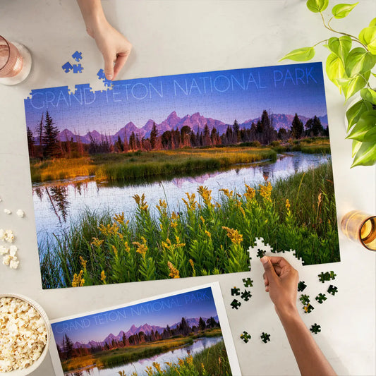 Grand Teton National Park, Wyoming Flowers 1000 Piece Puzzle