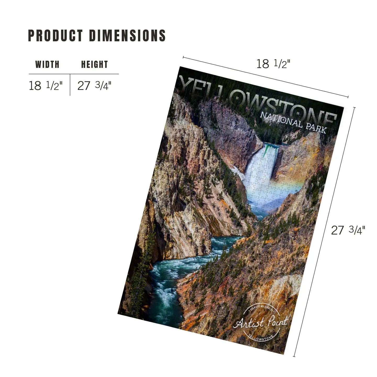Yellowstone National Park, Artist Point 1000 Piece Puzzle