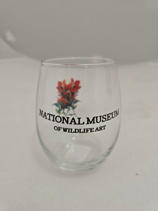 NMWA Indian Paintbrush Stemless Wine Glass