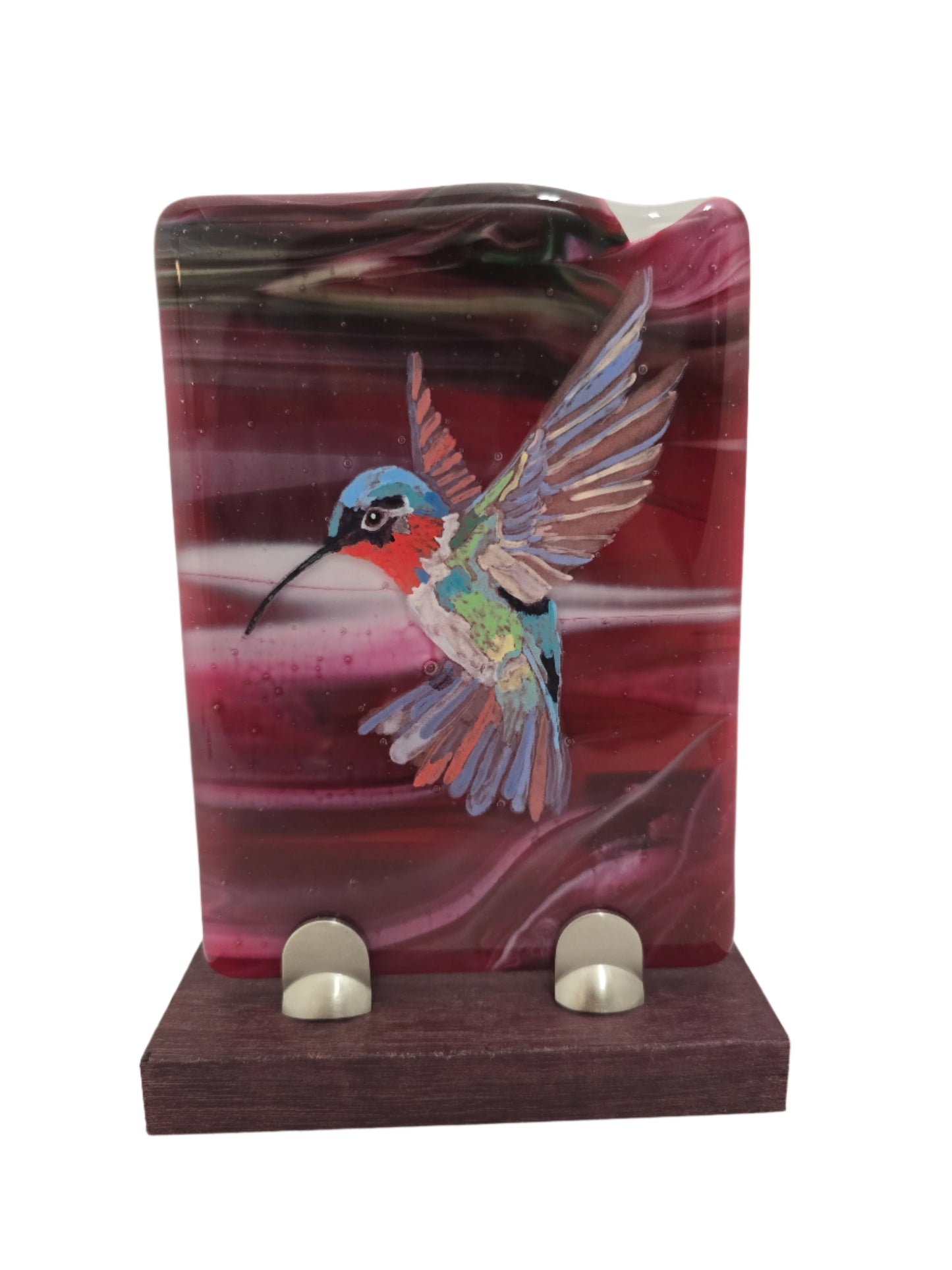 Hummingbirds Fused Glass