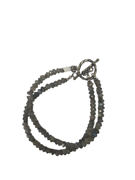 Labradorite Double Bracelet SS