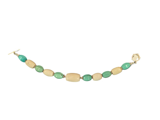 Deer Antler w/ Chinese turquoise Bracelet