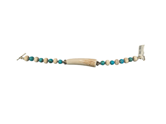 Deer Antler w/turquoise Bracelet