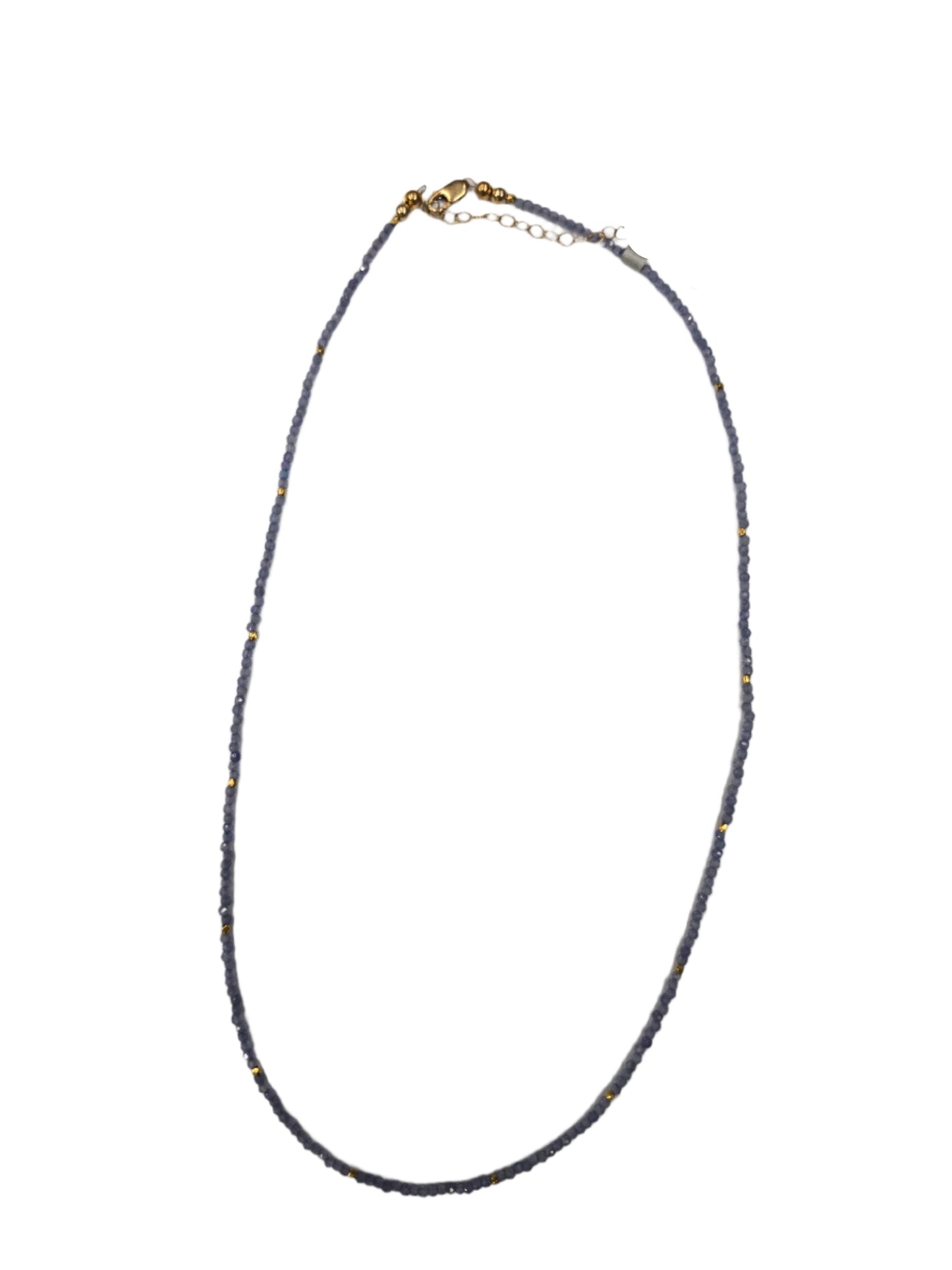 Tanzanite Tiny Bead necklace GF