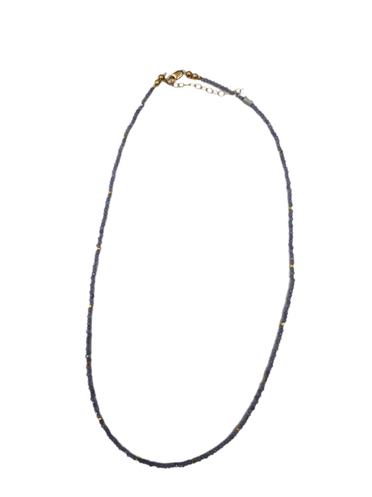 Tanzanite Tiny Bead necklace GF