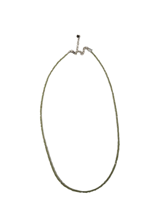 Peridot Tiny Bead necklace GF