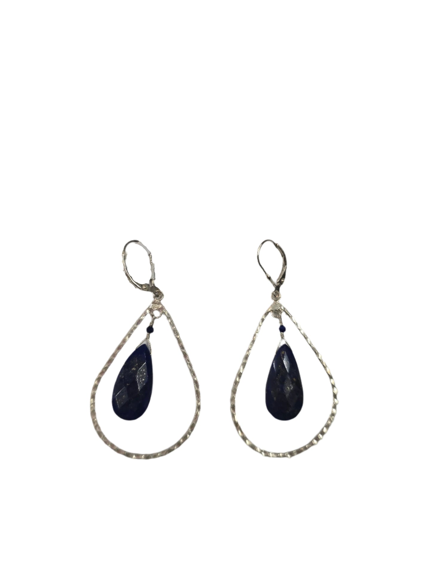 Lapis Drop in SS textured Large Tear