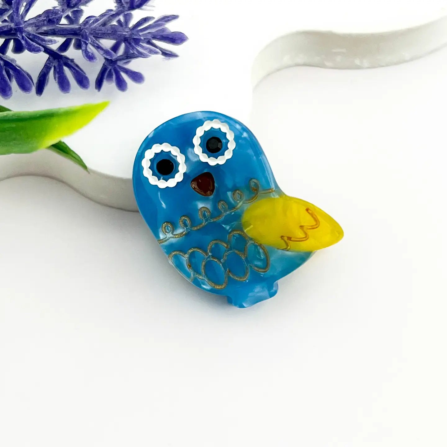 Mini Cute Owl #2 Hair Claw Clip