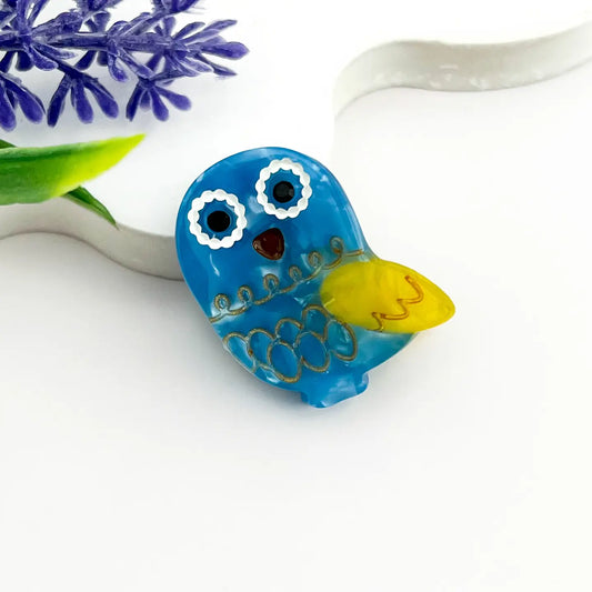 Mini Cute Owl #2 Hair Claw Clip