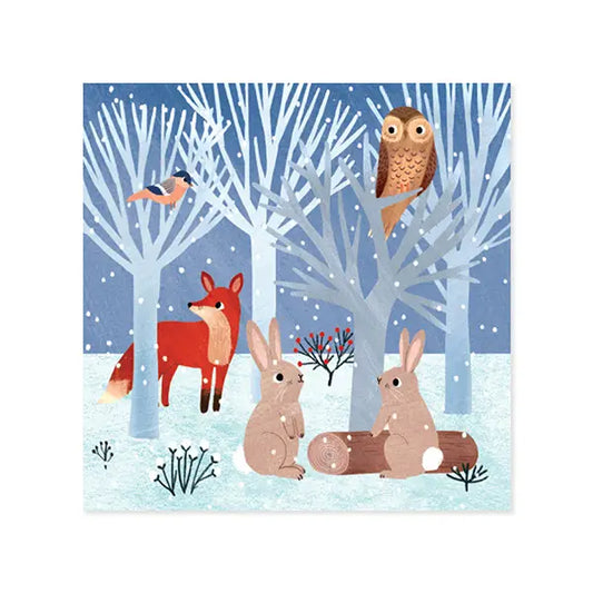 Forest Snowman Christmas Pop-Up Card With Lights