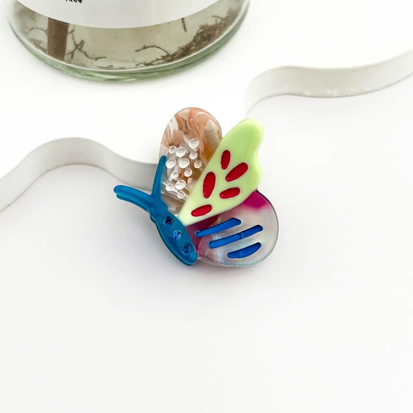 Mini Butterfly Acetate Hair Claw Clip