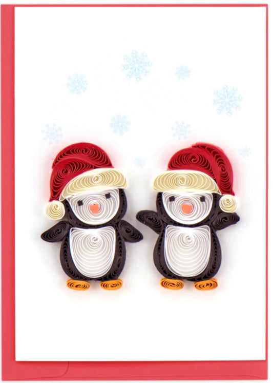NC Xmas Penguins Mini Quilling