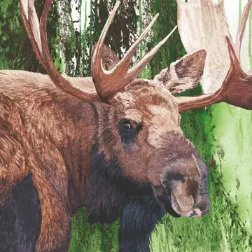 Evergreen Moose - Cocktail Napkin