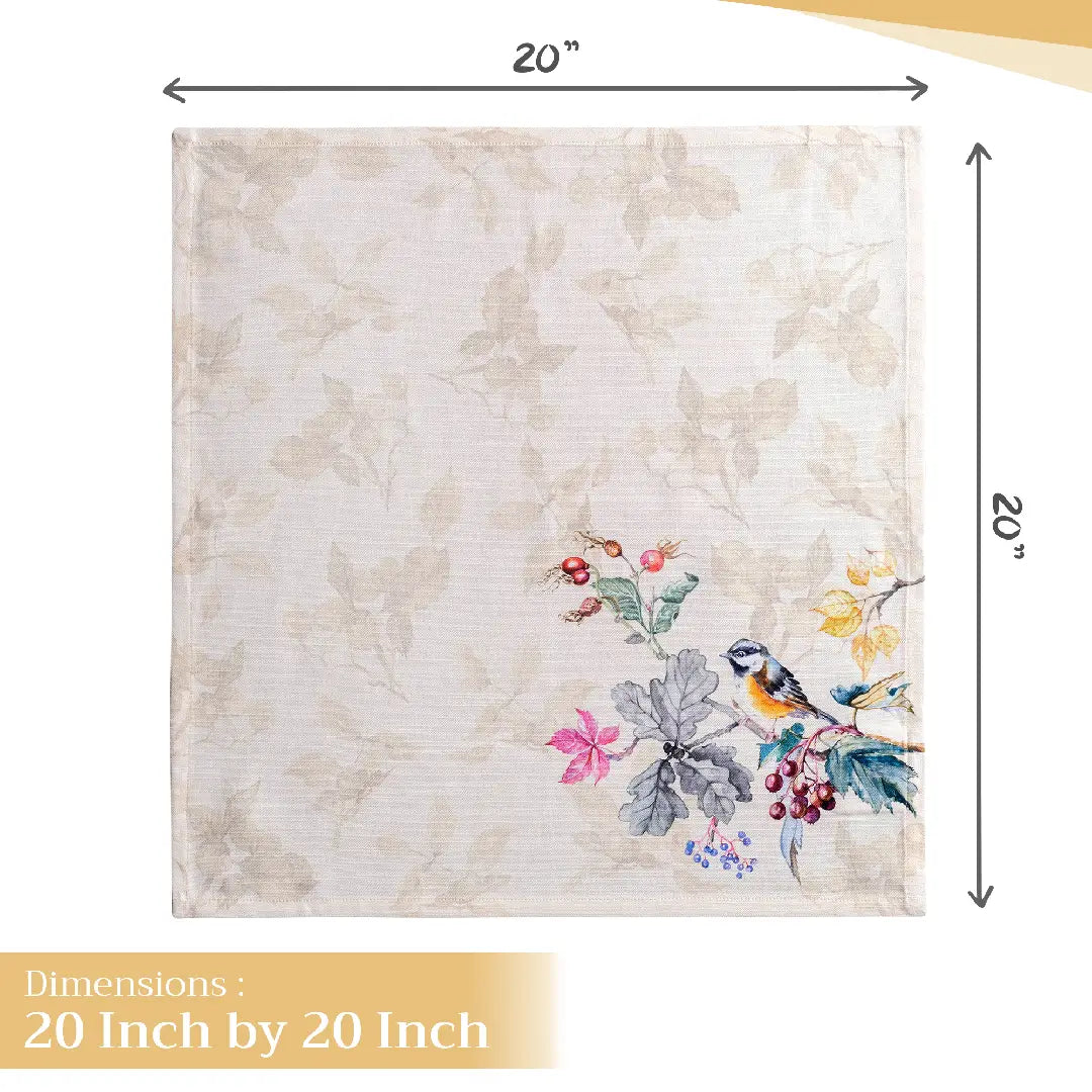 Fall Equinoxe Beige - 100% Cotton Napkins