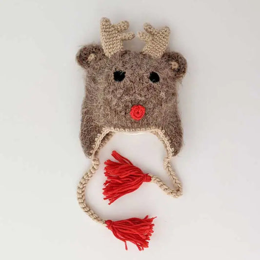 Reindeer Earflap Beanie Hat Baby & Kids