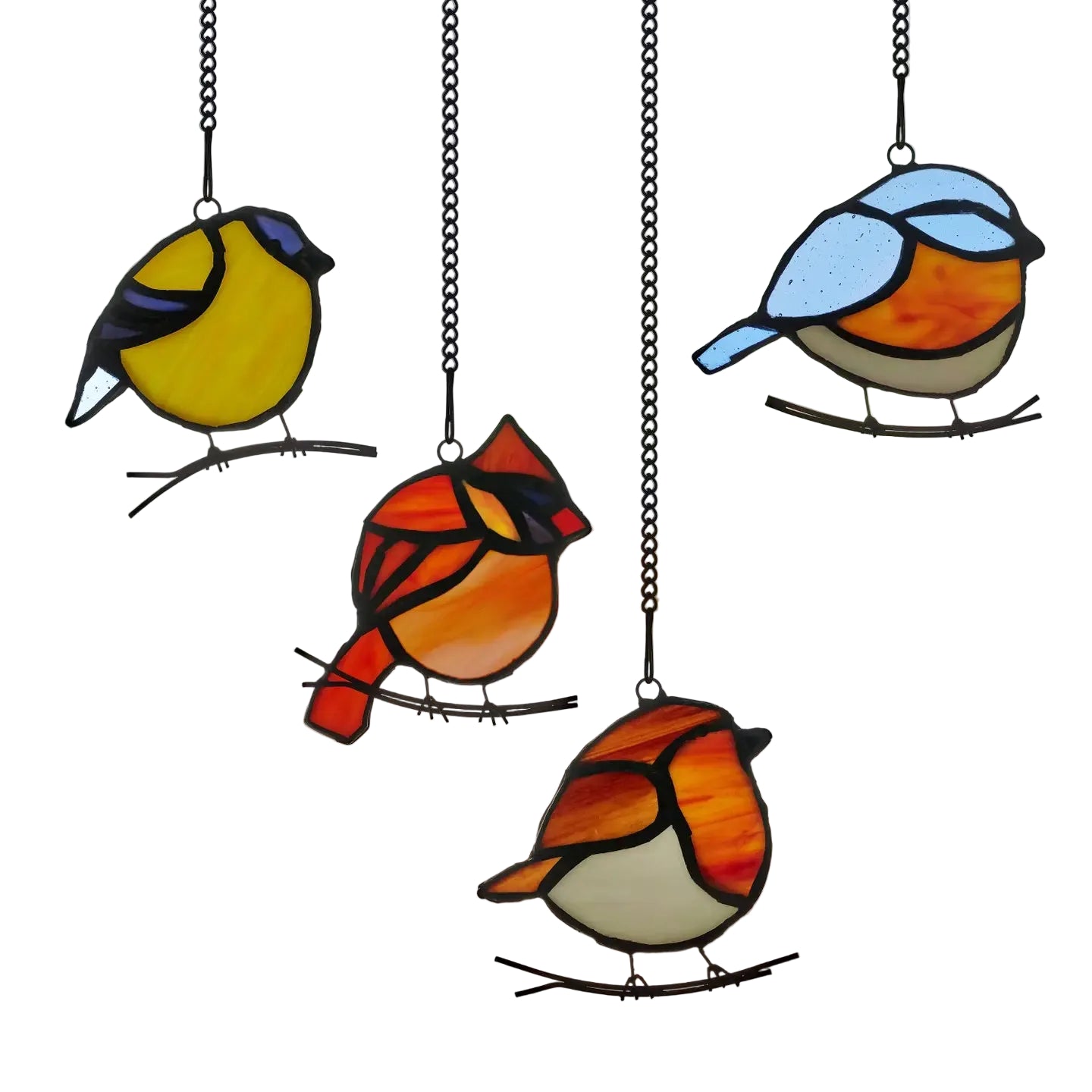 4.5" Bird Stained Glass Assorted