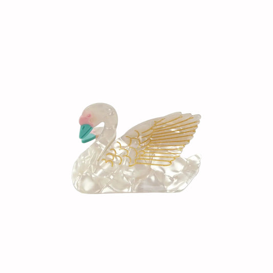 Elegant Swan Animal Hair Claw Clip