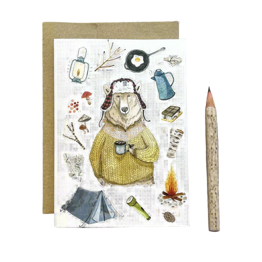 Camping Bear Card