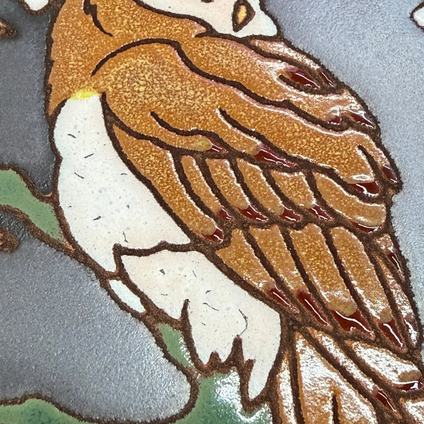 Barn Owl 6"x6" Hand Glazed Tile