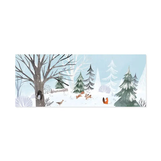 Woodland Winter Holiday Panoramic Pop-Up Card