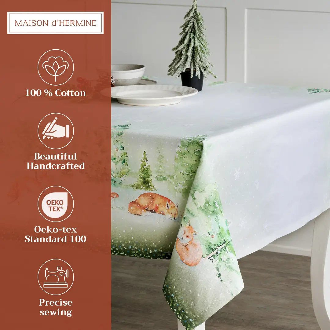 Winter Mornings - 100% Cotton Tablecloth