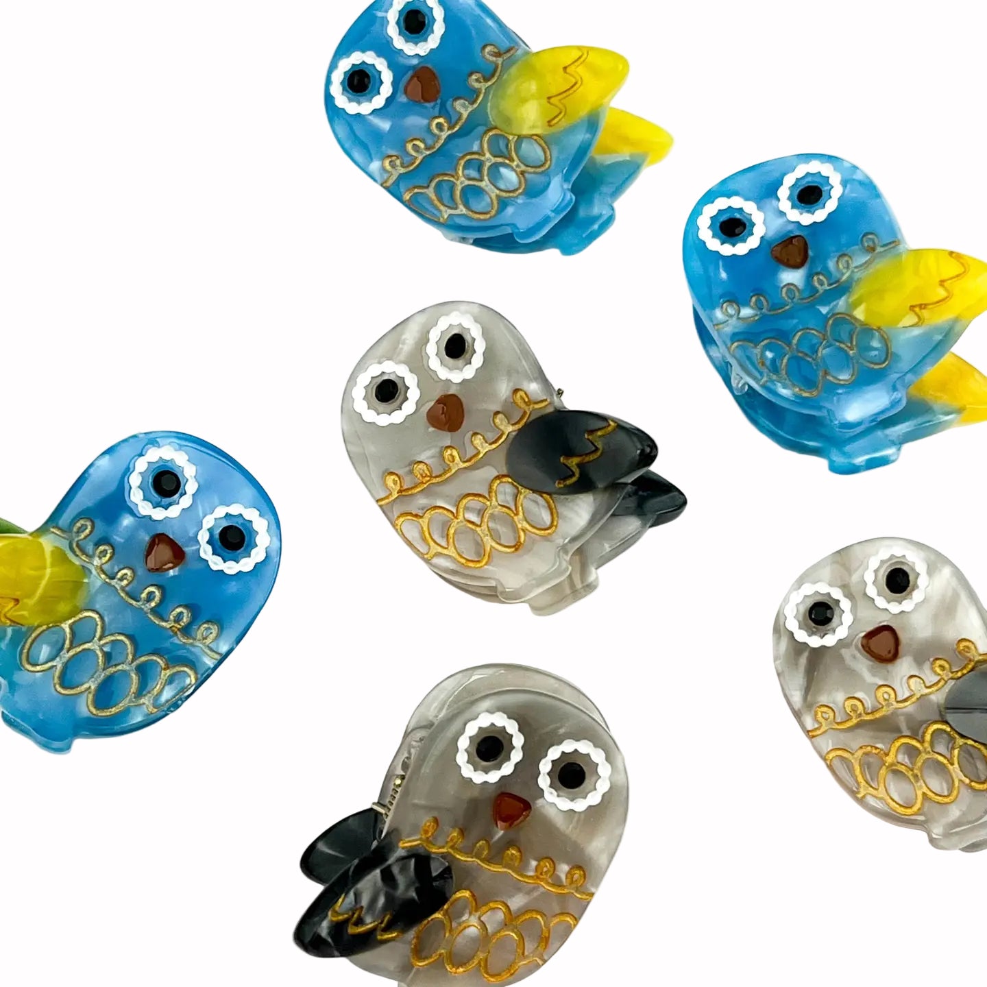 Mini Cute Owl #2 Hair Claw Clip