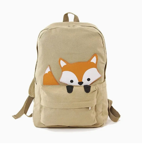 Backpack Peeking Fox