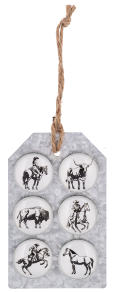 Western Icon Magnet 6 Piece Set
