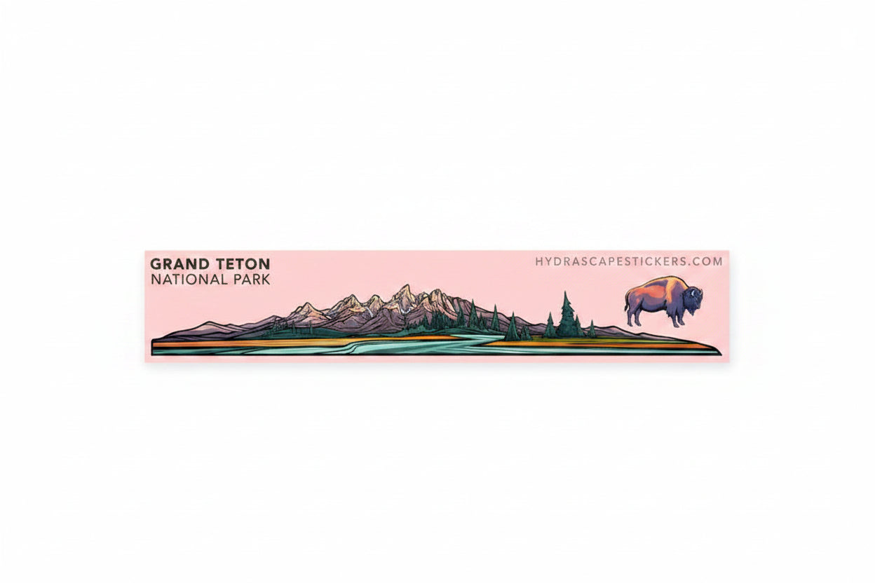 Grand Teton National Park Miniscape Sticker