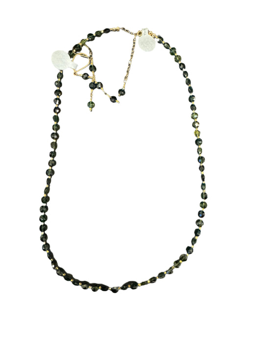 Green Tourmaline Stop Signs with Gold Fill Spacers Earrings