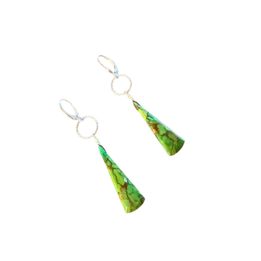 Green Mojave Turquoise on Tiny SS Circles