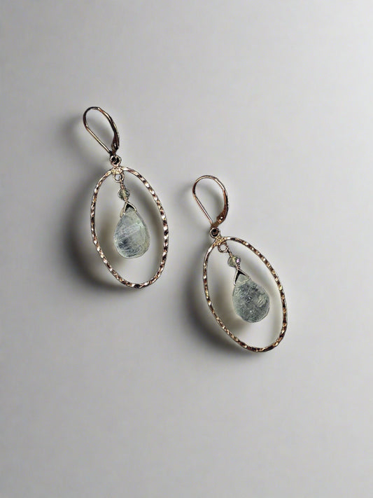 Moonstone drop earrings GF