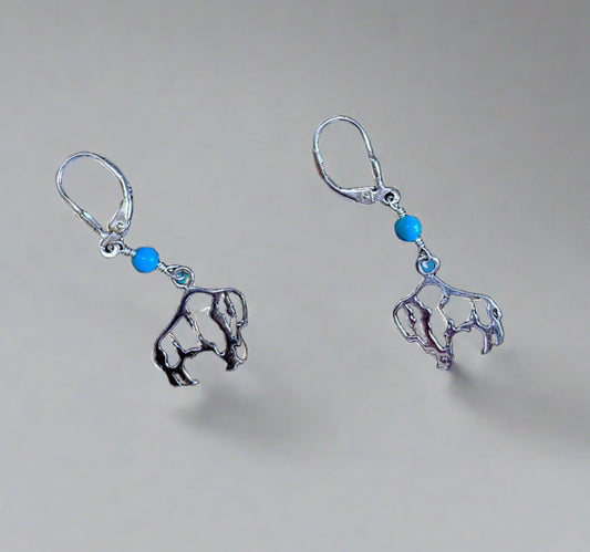 SS Bison outline earrings