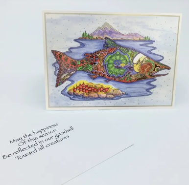 Salmon Holiday Boxed Card Set (8)