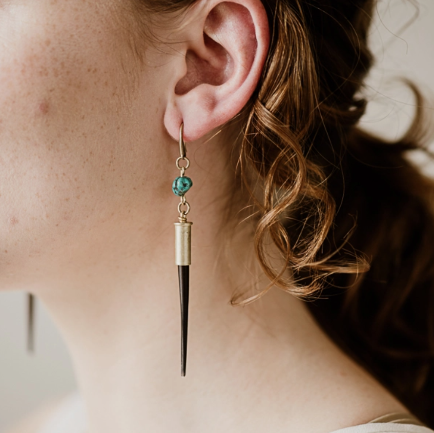 Quill + Turquoise Earrings