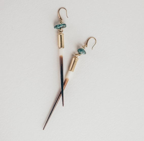 Quill + Turquoise Earrings