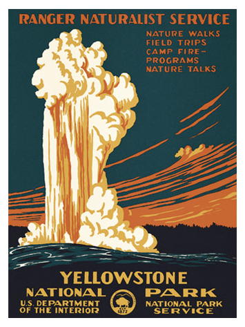 Note Card of WPA Print of Yellowstone National Park