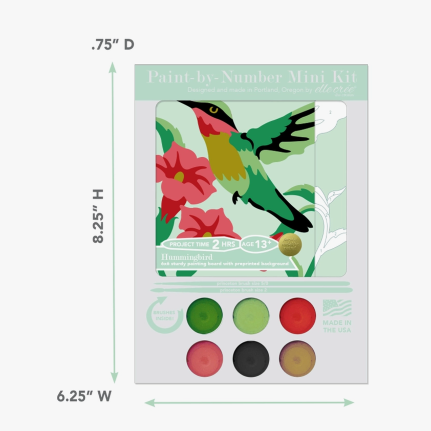Hummingbird MINI Paint-by-Number Kit