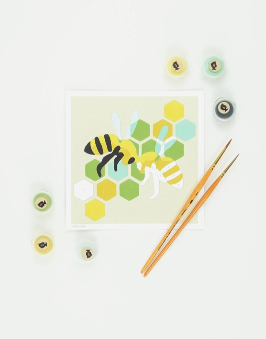 Bees with Comb MINI Paint-by-Number Kit