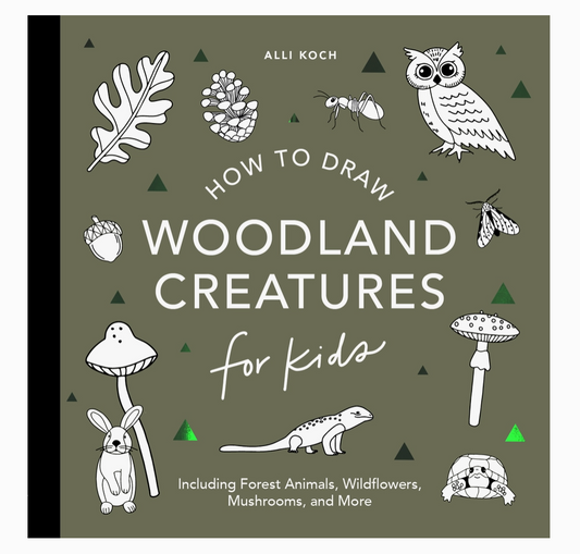 How to Draw for Kids: Mushrooms and Woodland Creatures