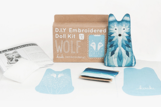 Wolf Embroidery Kit