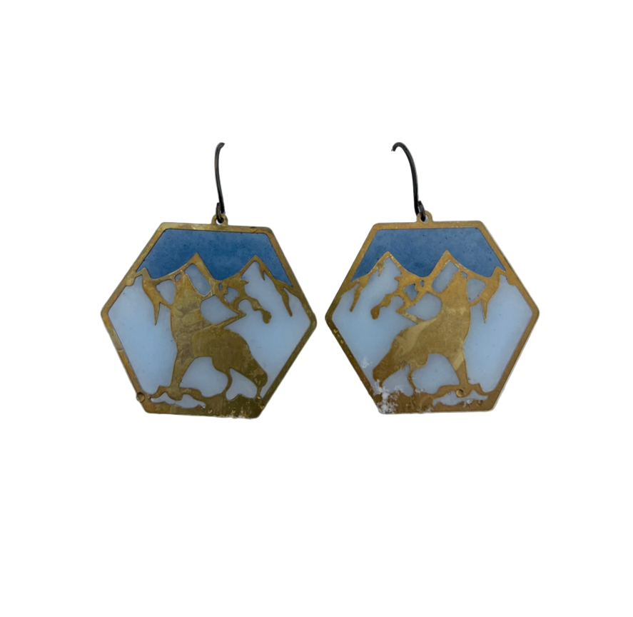 Howl Stained Glass Resin Earrings
