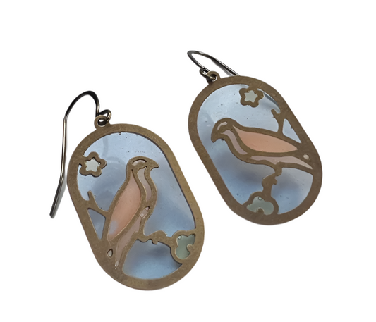 Peregrin Stained Glass Resin Earrings