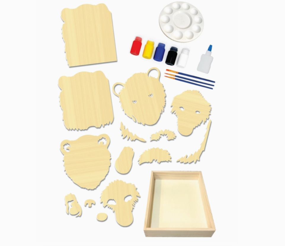 Bear - Abstract Athlete Get Stacked Paint & Puzzle kit