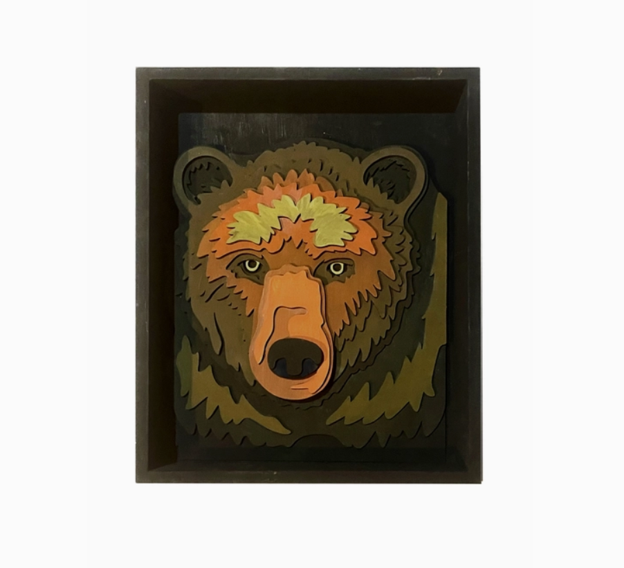 Bear - Abstract Athlete Get Stacked Paint & Puzzle kit
