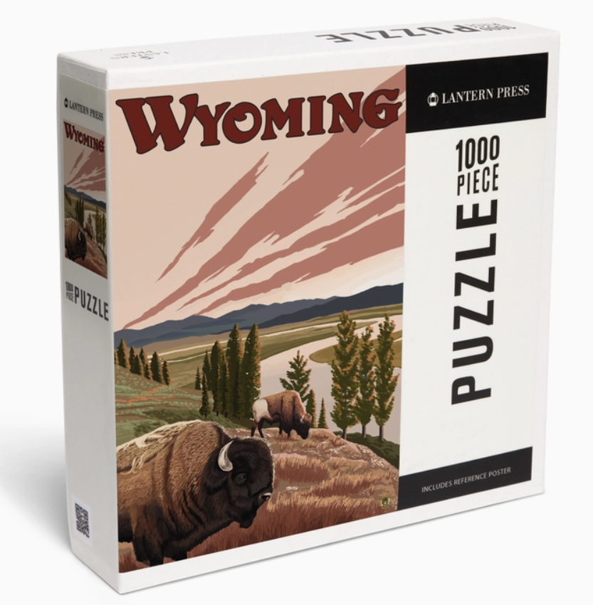 Wyoming Yellowstone River Bison 1000 Puzzle