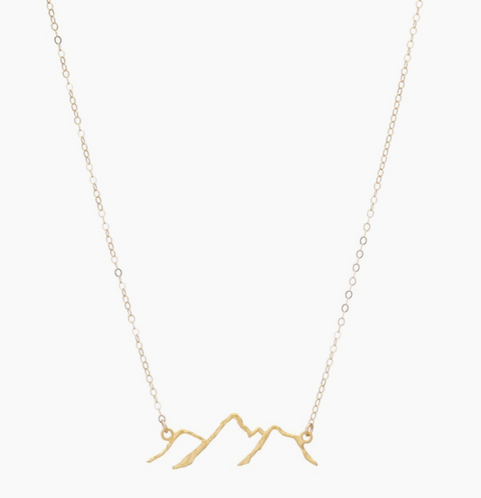Gold - Plate Mountain Necklace