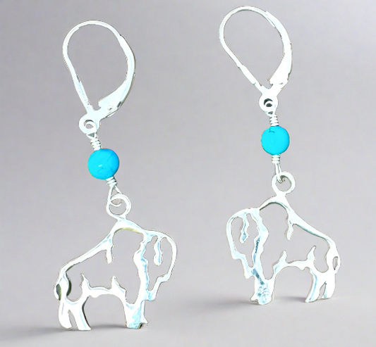 SS Bison outline earrings